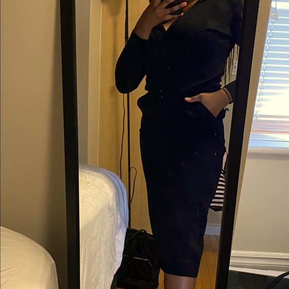 Twik Midi Denim Black Skirt - Picture 3 of 6